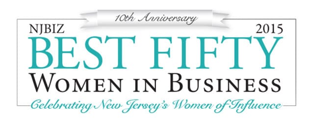 Logo for NJBIZ's 2015 Best Fifty Women in Business that celebrates New Jersey's Women of Influence